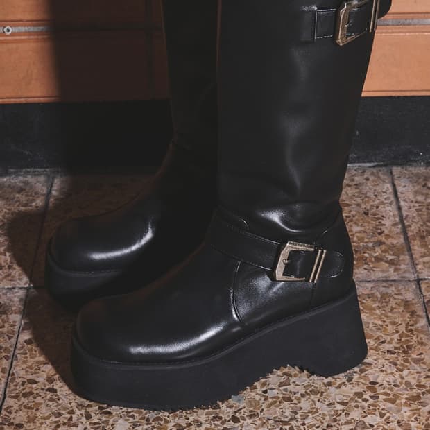 세릭 부츠 CERRIC SQUARE TOE T-BAR PLATFORM B