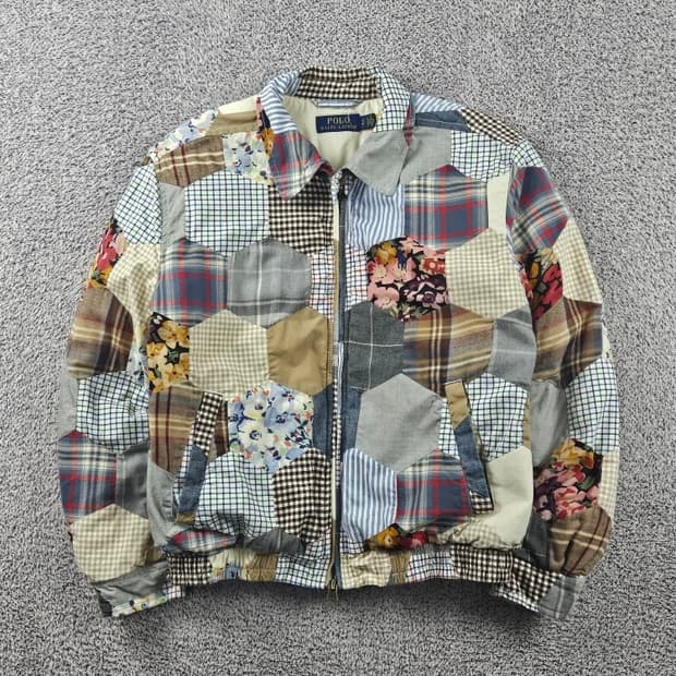 폴로랄프로렌 멀티컬러 패치워크 블루종 자켓 ( S ) / 11254