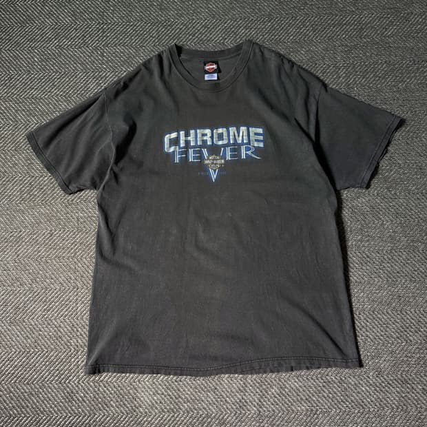 90s USA 할리 데이비슨 크롬 피버 빈티지 티셔츠 (2XL)