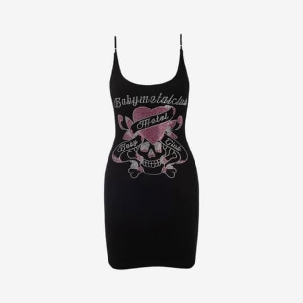 베이비메탈클럽 트윙클 스컬 드레스