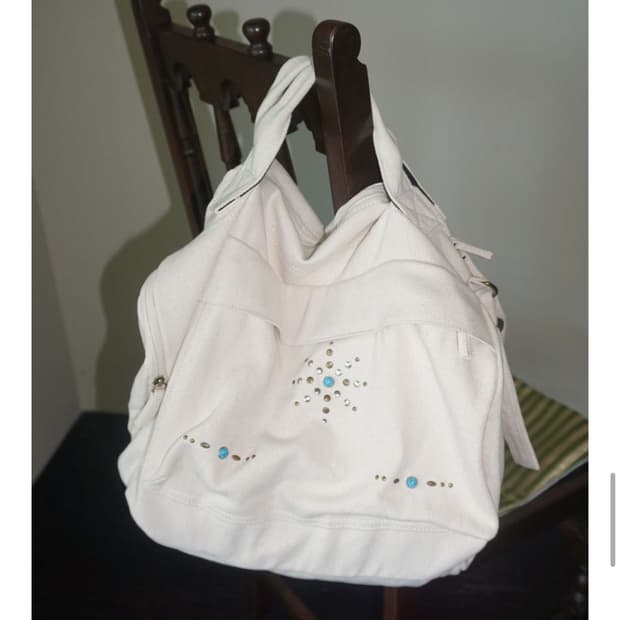 스컬프터 가방 Three-Way Stud Twill Bag Natural