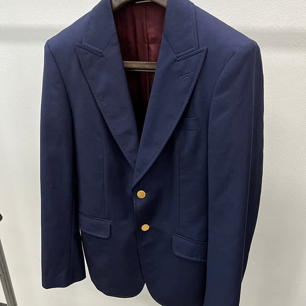 105) 구찌  네이비 금장콤비 춘추 자켓