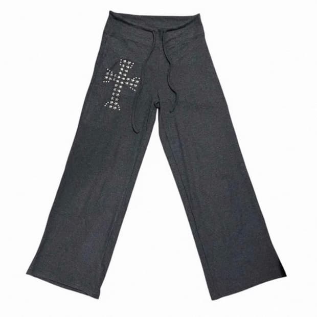 십자가 스터드 부츠컷 트레이닝