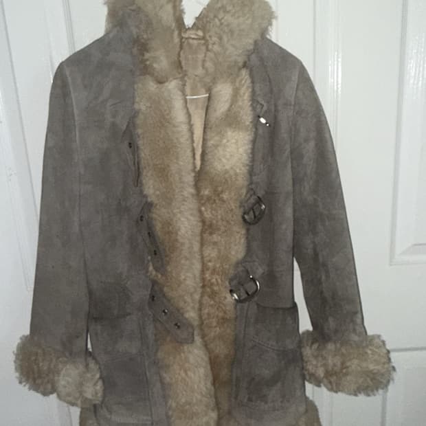 스웨이드 퍼자켓