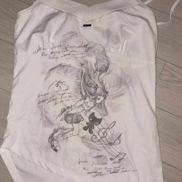 허그유어스킨 hugyourskin 프린트 나시