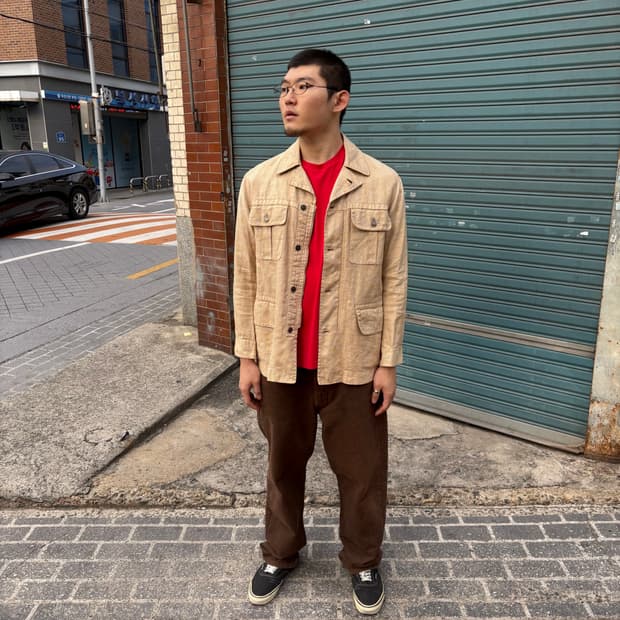 씨피컴퍼니 리넨 라이트 베이지 필드 자켓