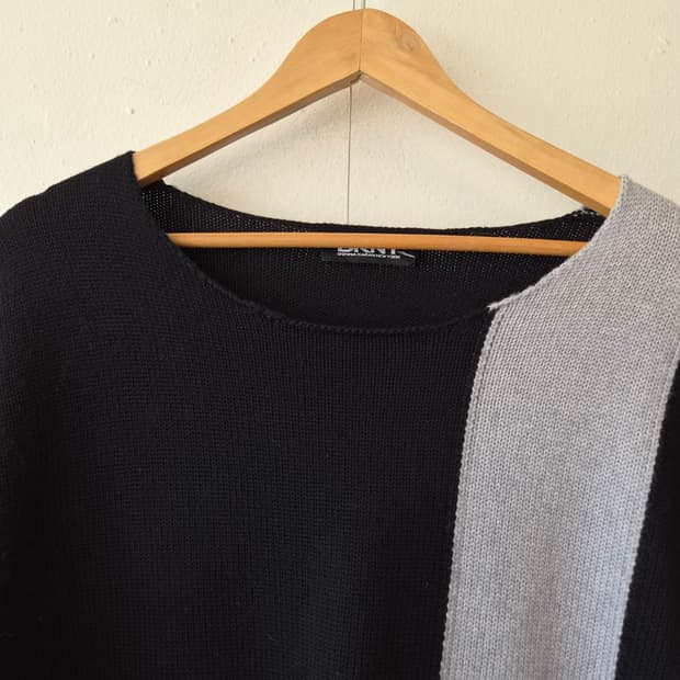 DKNY 남성(여성가능) 루즈핏배색울니트 XL사이즈