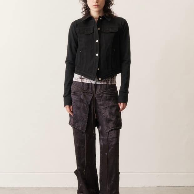 ODLYWORKSHOP 25FW 코르셋 트러커 자켓 화이트 S 