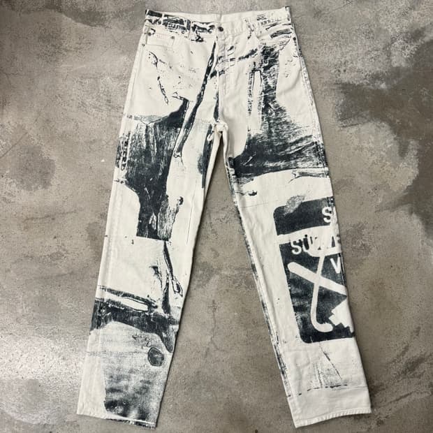 34 / Off-White 오프화이트 페인팅 팬츠