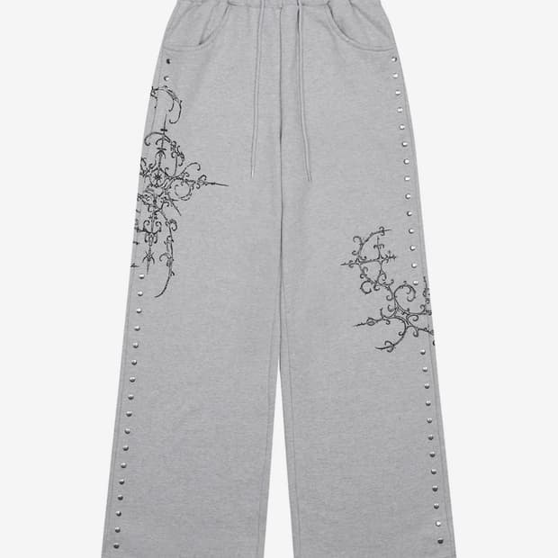 러브이즈트루 팬츠 GT PRINTED TRANING PANTS(GRAY)