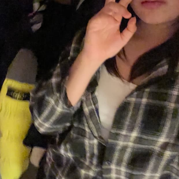 무채색 체크 남방 후드집업