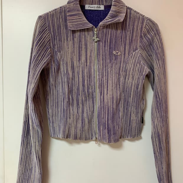 팬시클럽 벨루아(벨벳) 크롭 자켓