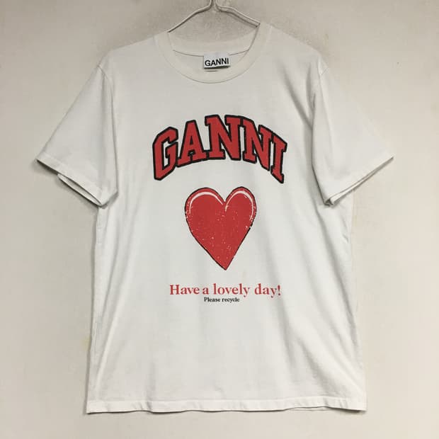 GANNI 가니 하트 반팔 티셔츠 M