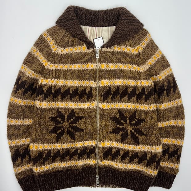 빈티지 투웨이 니트집업