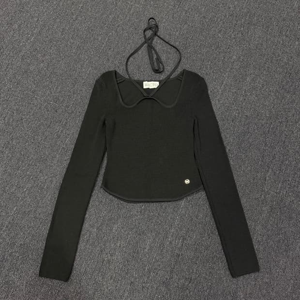 RECTO 렉토 시그니처 홀터넥 모나코 니트 