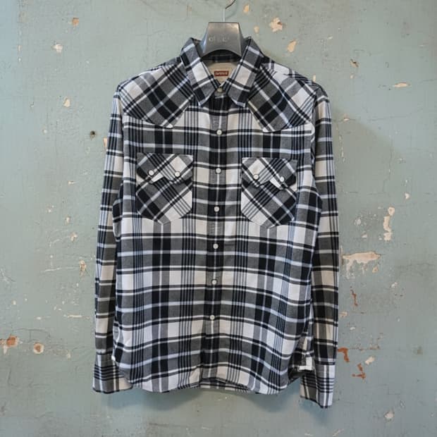 리바이스 웨스턴 체크 셔츠 S