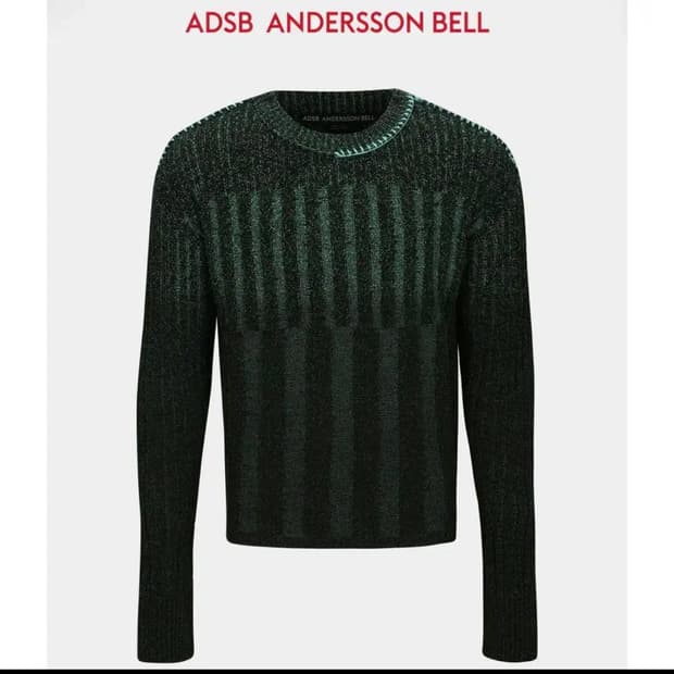 앤더슨벨 그린 스트라이프 니트 xl