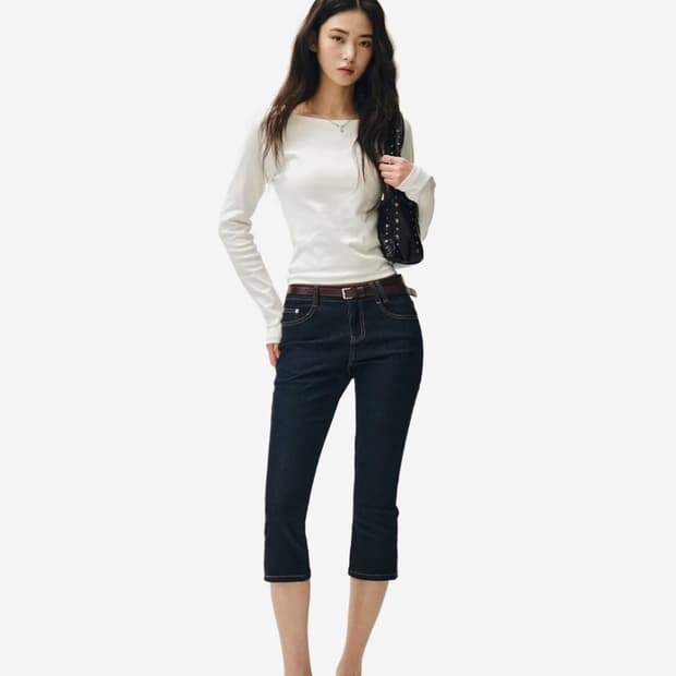 데케트우먼 로우라이즈 카프리팬츠 생지 M