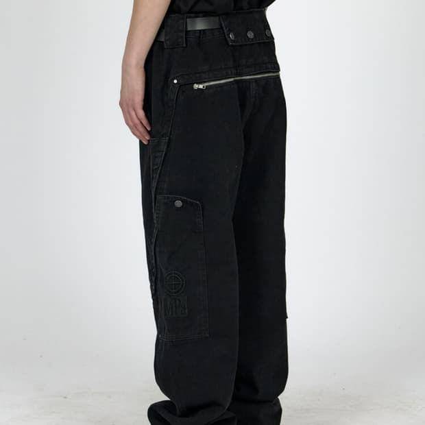 플라스틱프로덕트 MPa H-ZIP POCKET PANTS (BLACK)