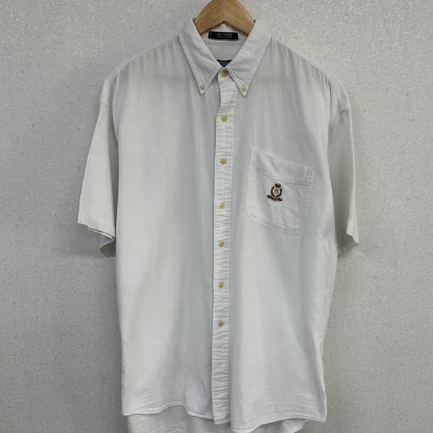 (2XL)CHAPS 화이트 반팔셔츠-M2068