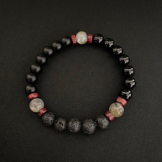 블랙 원석 팔찌