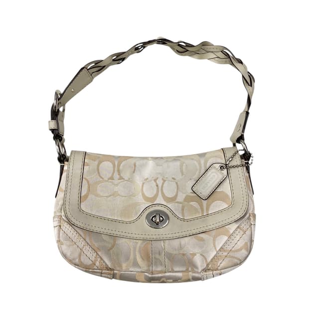 코치 y2k 화이트숄더백