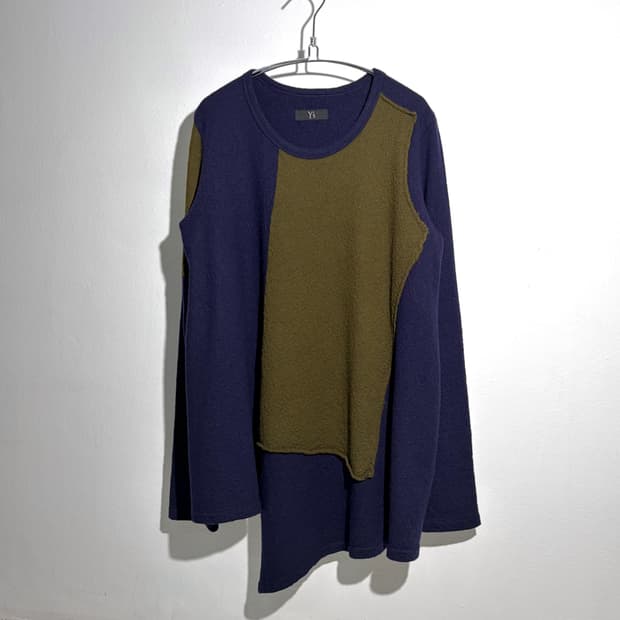 Y's 요지야마모토 축융울 비대칭 니트