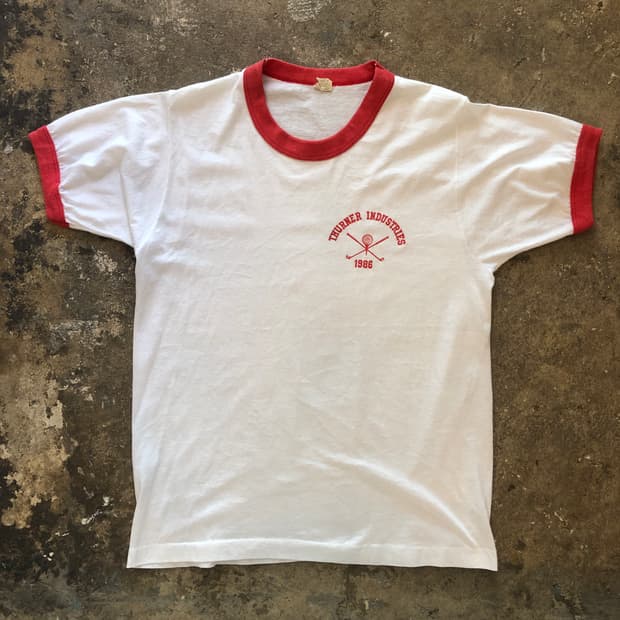 70s~90s Ringer T-shirt-L