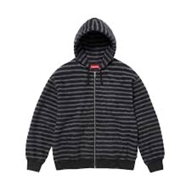 (XL) supreme brushed zip-up hoodie