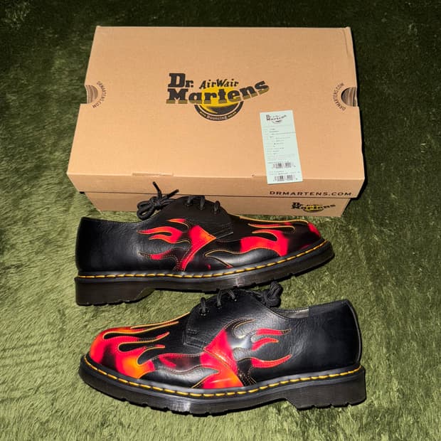[290] 닥터마틴 1461 플레임 그래픽 블랙