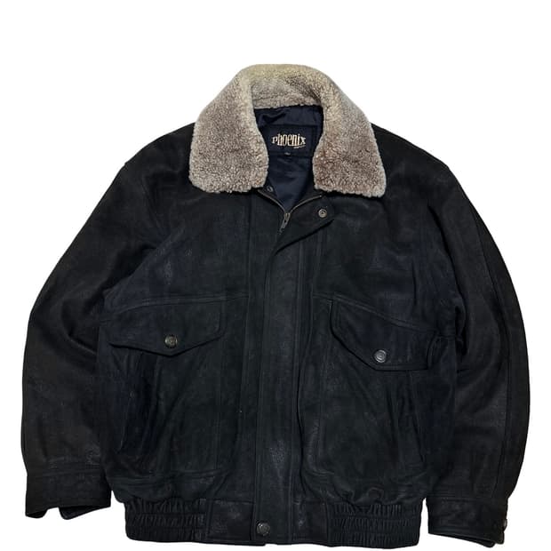 빈티지 양가죽 봄버 무스탕 블루종 자켓