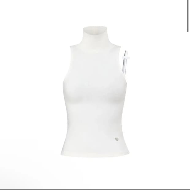 포어링 비티니 리본 니트 화이트