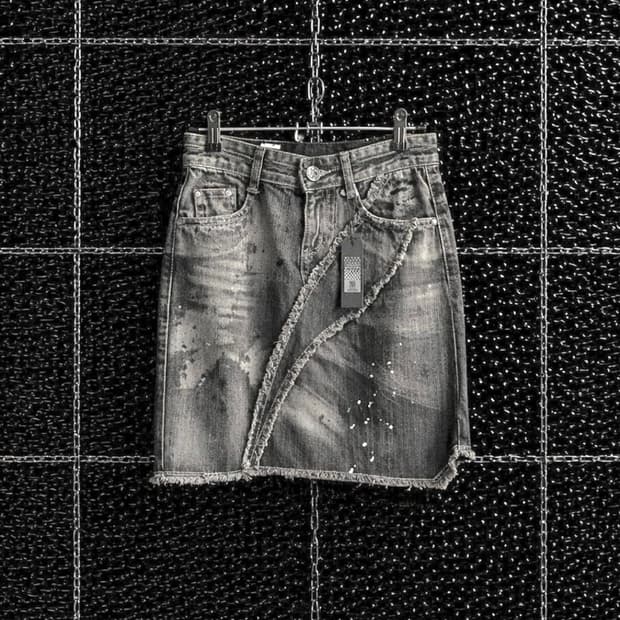 Vivigirls 워싱 데미지 스커트