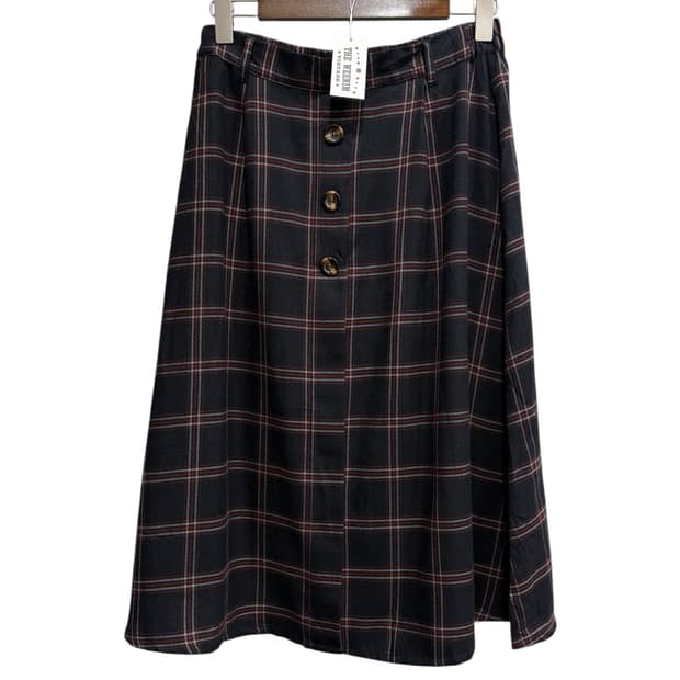 Japanese Vintage 체크 롱스커트