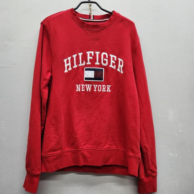 타미힐피거 빅로고 자수 맨투맨 S(M)