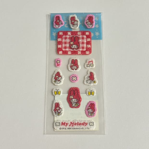 고전 마이멜로디 펠트 스티커