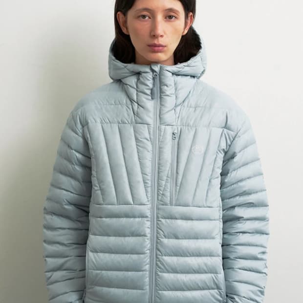 마하그리드 라이트 후드 다운 푸퍼 패딩 블루 S