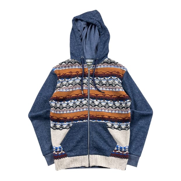 Desigual 니트 판넬 후드집업