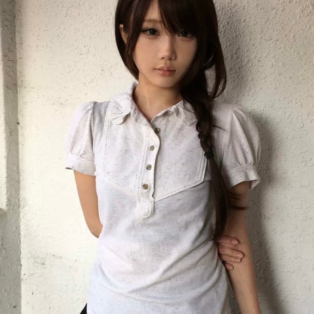 XS Marc Jacobs 마크제이콥스 셔링 반팔 블라우스