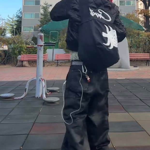 꼼데가르송 옴므 플러스 메신저 컨버스 백 