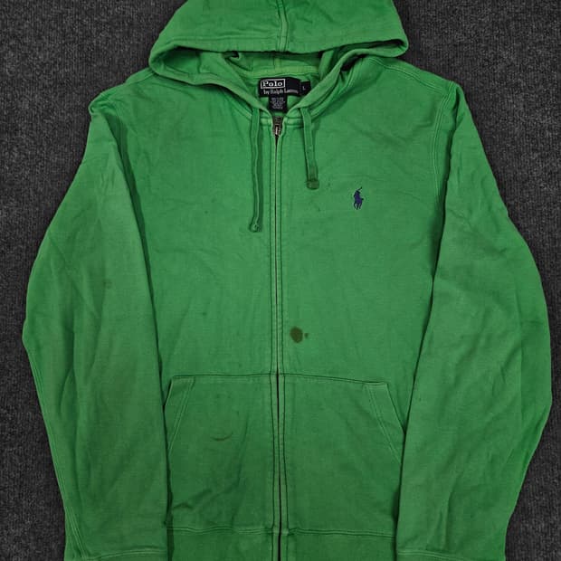 폴로 랄프로렌 그린 코튼 후드집업 급처