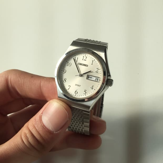 90s seiko spirit arabic index day-date