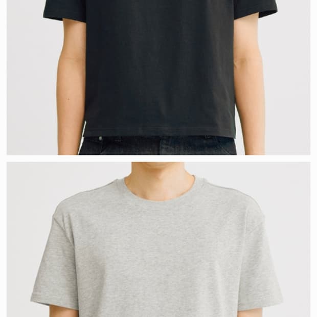 테이크이지 크롭 반팔 두 장
