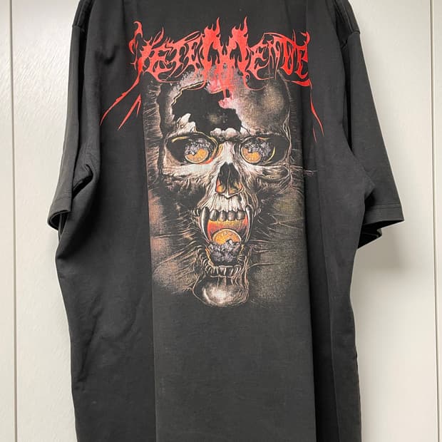 베트멍 메탈 로고 스컬 오버사이즈 티셔츠