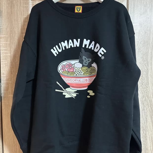 L)휴먼메이드 라멘 그래픽 기모 맨투맨 