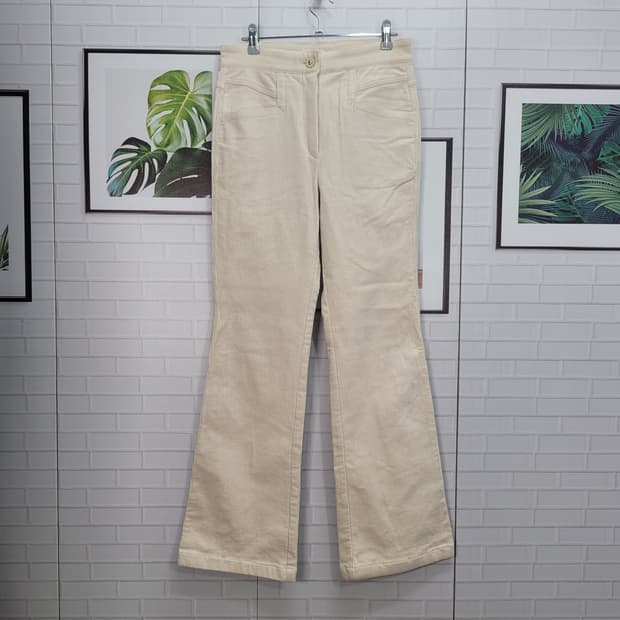한섬 타임 골지 벨벳 팬츠 바지 슬랙스 베이지 28사이즈 새상품급
