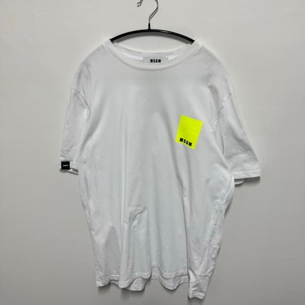 MSGM 박스로고 반팔티