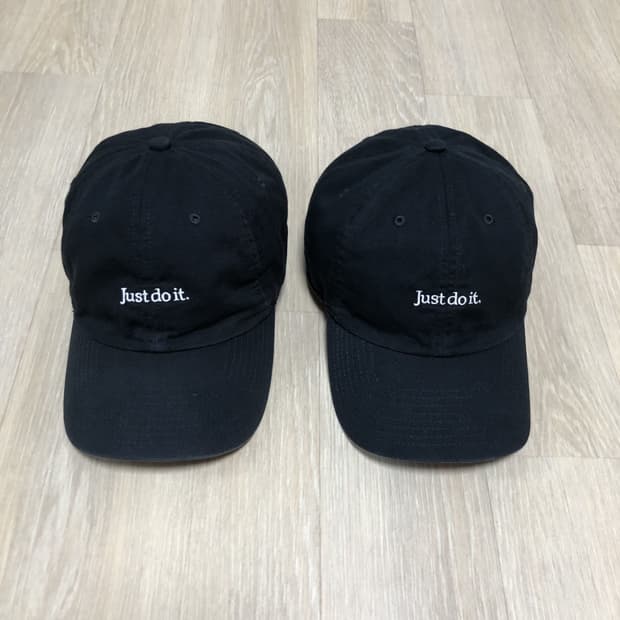 (OS) 나이키 NIKE 헤리티지 86 저스트 두잇 볼캡 블랙 2개