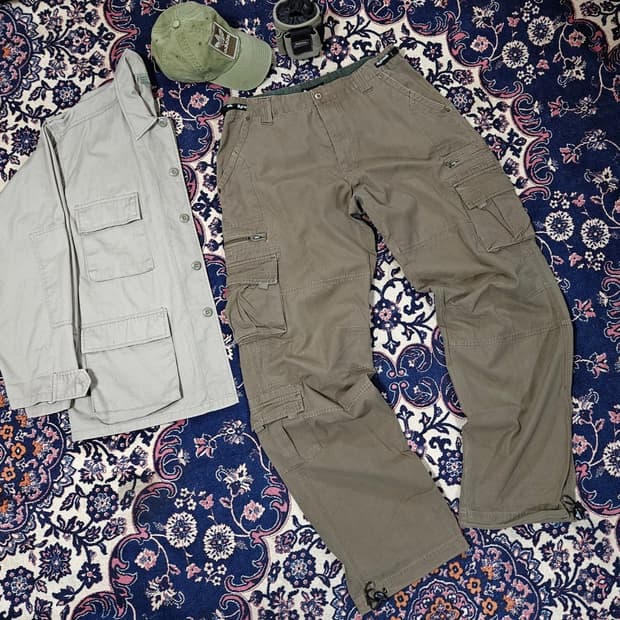 Vintage 90's Air Walk 멀티포켓 워시드 카고팬츠