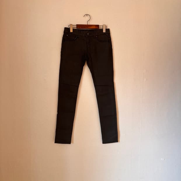 얼진 26 27 차콜 그레이 스키니진 슬림 청바지 스판 데님